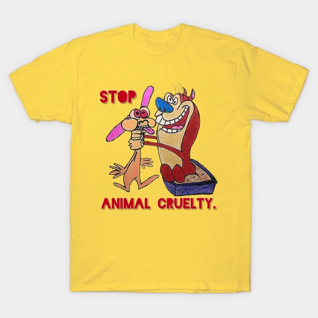 Stimpy and Ren T-Shirt by Does the word ‘Duh’ mean anything to you?